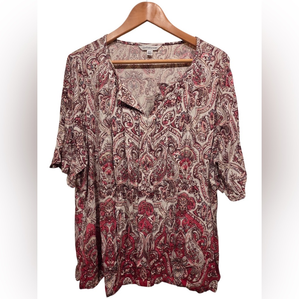 Croft & Barrow Paisley Blouse | Women’s XXL | NWT